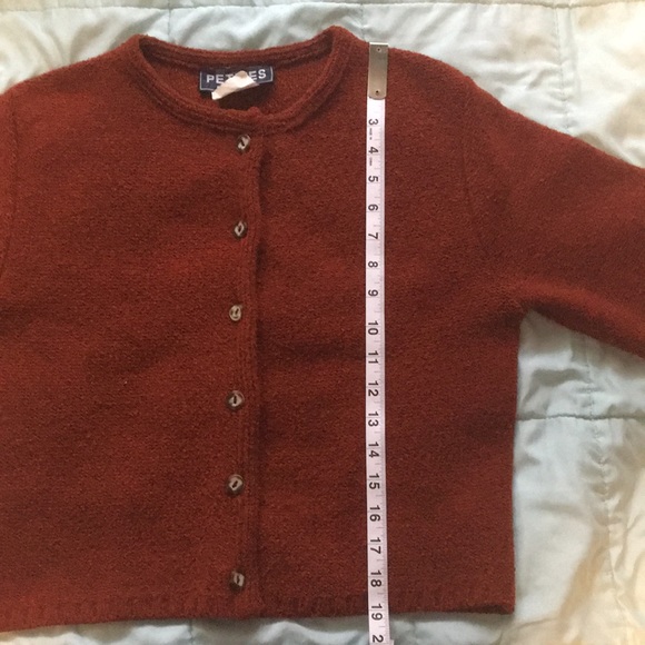 🍁 Vintage Burnt Orange Fuzzy Cropped Cardigan - Picture 13 of 13